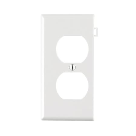 Leviton Leviton White 1 gang Thermoplastic Nylon Duplex Sectional End Wall Plate 1 pk 0PSE8-00W